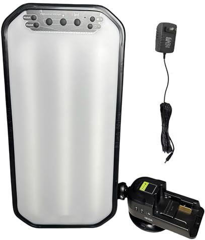 Bceer Luz PDR Profesional De 45 Cm con Ventosa Eléctrica, Lámpara Reflectora De Abolladuras(Color:Sin batería)