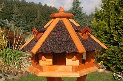 Deko-Shop-Hannusch Vogelhäuschen, Vogelhaus mit Bitumschindeln, behandelt