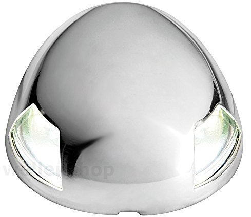 wellenshop LED Backbordlaterne Steuerbordlicht Toplicht Zweifarbenlaterne Edelstahl Bootsbeleuchtung Navigationslicht Boot