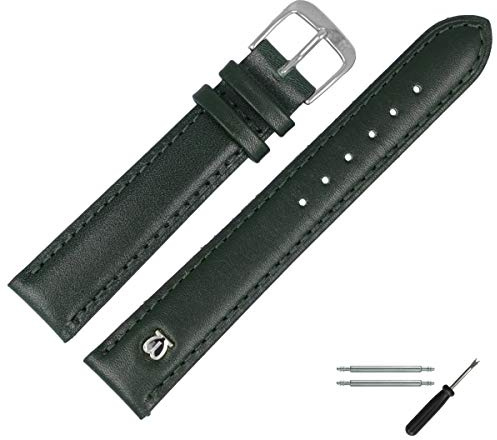 MARBURGER Uhrenarmband 20mm Leder Glatt Mit Naht - Werkzeug Montage Set 10020