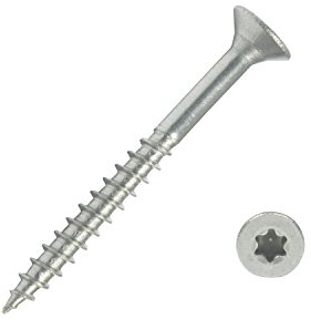 500 Stück Edelstahl-Schrauben 3x30 mm Teilgewinde Torx - Spanplattenschrauben mit Senkkopf - Holzschrauben/Holzbauschrauben - Werkstoff A2 VA V2A - Edelstahlschrauben/Universalschrauben TX10