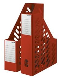 HAN Stehsammler KLASSIK - 2 STÜCK, moderner Stehsammler im zeitgemäßen Design. Funktional, hochwertig und schick bis Format DIN A4/C4, rot, 1600-17