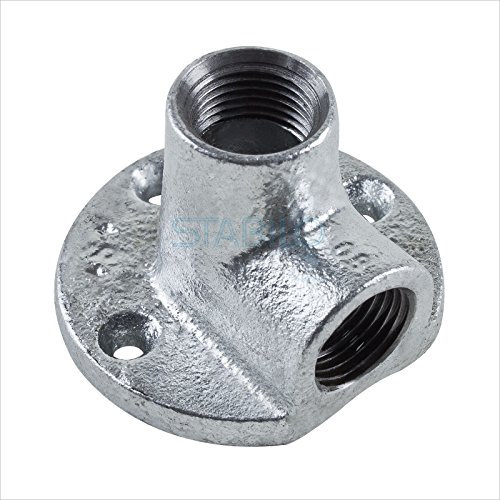 Stabilo-Sanitaer Wandscheibe 1/2 Zoll DN15 Deckenwinkel Wandwinkel Temperguss Fitting verzinkt