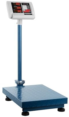 Steinberg Systems SBS-PF-150/10B Plattformwaage 150kg / 10g Digitale Waage Paketwaage Industriewaage (40 x 50 cm, klappbares Display)