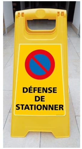 Chevalet de signalisation - Défense de Stationner - Dimensions 600x300mm