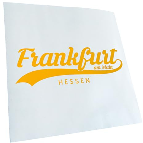 Kiwistar - Autoaufkleber - Frankfurt am Main Hessen - Weiss - 20x7cm - Aufkleber für Auto, Laptop, Fahrrad, LKW, Motorrad mehrfarbig JDM Decal Racing