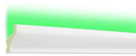 HEXIM LED-20 Sparpaket 40x25mm - indirekte Beleuchtung mit Deckenleisten, lichtundurchlässig, leicht und schlagzäh (10 Meter) Lichtvouten Profil