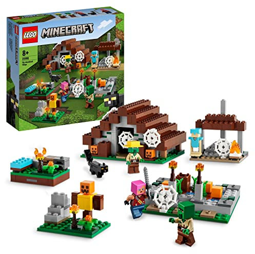 LEGO 21190 Minecraft Le Village Abandonné: Jouet de Construction Minecraft avec Maison, Figurine Zombie et Animaux, Jeu de Construction, Cadeau pour Enfants, Filles et Garçons Dès 8 Ans