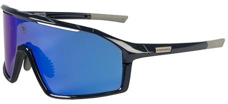 Endura Unisex Adult Gabbro II Cycling Glasses | HD Lenses| Wrap-Around Style | Anti-Fog Glasses, Blue, One Size
