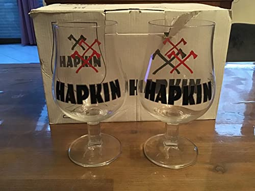 Lot de 2 verres à bière hapkin 25cl neuf