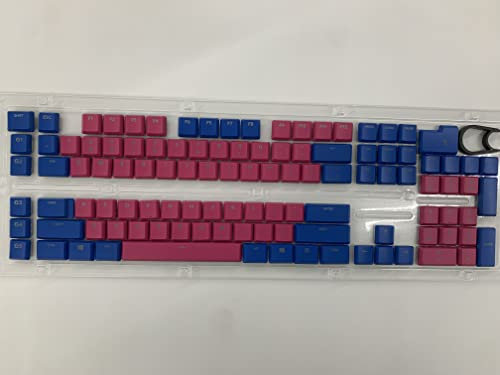Geeignet für Logitech G915TKL G915 G815 Tastatur-Tastenkappen, 111 Tasten, Ersatz-Tastenkappen, mechanische Gaming-Tastatur, Blau und Rosa