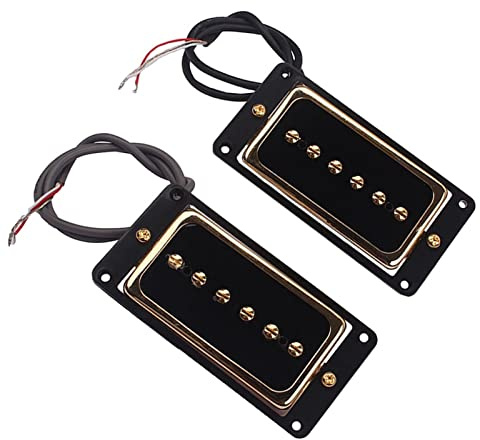 Alnico 5 Humbucker Pickup Bridge Neck Set P90 Für E-Gitarre Zubehör Schwarz Pickup für E-Gitarre