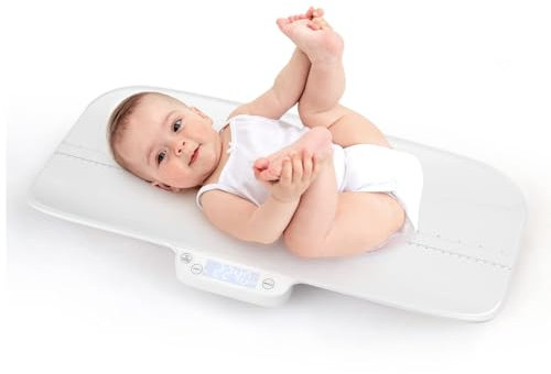 COSTWAY Babywaage Digtal, multifunktionale Kinderwaage bis 30kg Tragkraft, Säuglingswaage Stillwaage Tierwagge mit 4 Messmodi, gebogene Oberfläche, Tara-und Haltefunktion