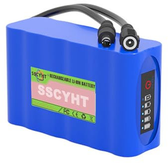 SSCYHT Batería Recargable Iones Litio DC 12V 12000mAh 15000mAh 18000mAh Batería Litio con Pantalla alimentación para Varias lámparas 12 voltios Batería Respaldo,12v12000mah 2