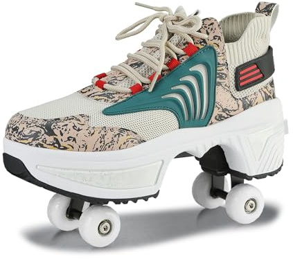 Roller Skate Shoes Rollschuhe Schuhe Mit Rollen Skateboardschuhe,Inline-Skate, verstellbar Damen Schuhe mit Rollen für mädchen