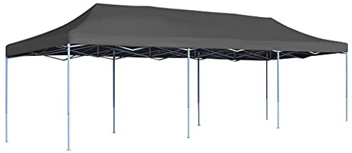Home Outdoor Sonstiges Faltbares Pop-Up Partyzelt 3x9m Anthrazit