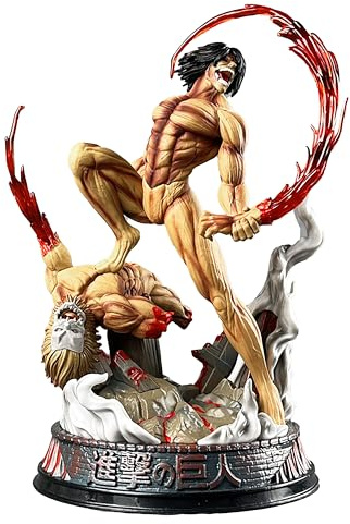 Tongyundacheng Eren Jaeger Anime Figuren, 29cm Action Figur Eren Jaeger & Agito no Kyojin Anime Modell Kampfszene Statue PVC Handgemachte Sammlerstücke Desktop Dekoration