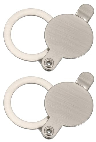 PATIKIL 2 Stück Türspion Abdeckung Guckloch 16mm Innendurchmesser Türlochabdeckung Ohne Aufkleber Gucklochabdeckung Sichtschutzblech für Türspion, Gebürstetes Nickel