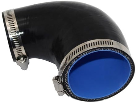Ablaufschlauch Silikonschlauch, 90-Grad-Anschluss, Auto-Ladeluftkühler, Turbo-Ansaugrohr-Kupplung, Schwarz Wasserpumpe(Color:35MM)