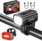 HENMI Fahrradlicht Set,USB Aufladbar Fahrradbeleuchtung Set,Stvzo Zugelassen Fahrradlicht vorne, Fahrrad Bremslicht mit Reflektor, IPX5 Wasserdicht