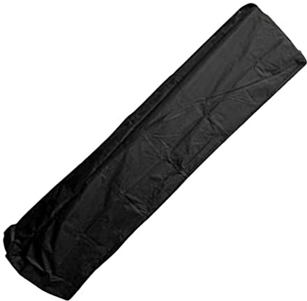 Sosoport Housse pour Chauffage Extérieur Patio 221x53x61 Cm Tissu Oxford Noir et Argenté Couverture Chauffante Résistante à L'usure Protection Imperméable pour Chauffage de Jardin