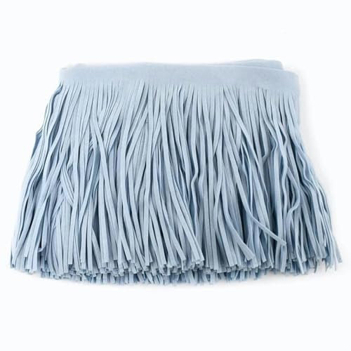 2 Meter 10–30 cm Wildlederquastenbesatz, Spitzenbesatz für Kleidung, Tasche, Mantel, lateinamerikanisches Kleid, Dekoration, DIY, Basteln, Nähen, 15 cm