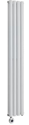MILANO 1000W White Vertical Double Panel Electric Radiator Plug 1600x236mm