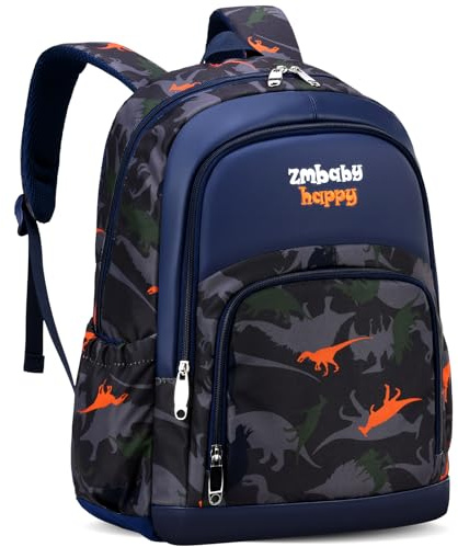 Amythe Cartable Garçons Primaire, Sac à Dos pour Garçon de CE1 à CM2, Sac D'école Léger pour Enfants de 7 à 10 ans avec Bandes Réfléchissantes, Sac Ecole Primaire pour Garçon, Bleu