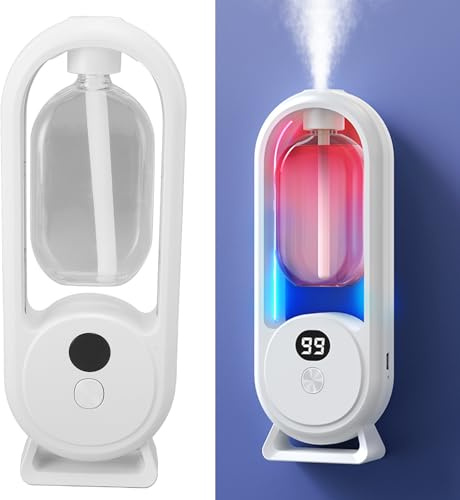Luftfrischer Automatisches Spray Badezimmer, Wandmontage ätherisches Öl Diffusor Automatischer Duftspender Aromatherapie Diffusor mit LED -Display, für Schlafzimmer Badezimmer