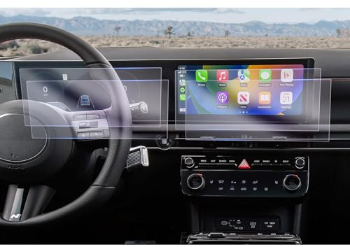 GAFAT [Lot de 4] Compatible avec Hyundai Tucson NX4 2025 2026 2027 12,3 Navigation + Cockpit Film de Protection d'Écran, Tucson 2025 Facelift Accessoires, Nano Film, Anti-chocs, 6H Anti-Rayures