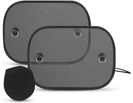 2 Pcs Car Window Shades for Baby - Reusable UV Protection Sun Shades with Suction Cups - Universal Fit for Cars (45x38cm) - Blocks Sun Glare & Heat - Ideal for Baby, Kids, and Pet Protection