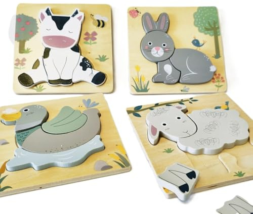 MISS MINI Puzzle 2 Años, Regalos Niños, Puzzles Madera, Rompecabezas Bebe