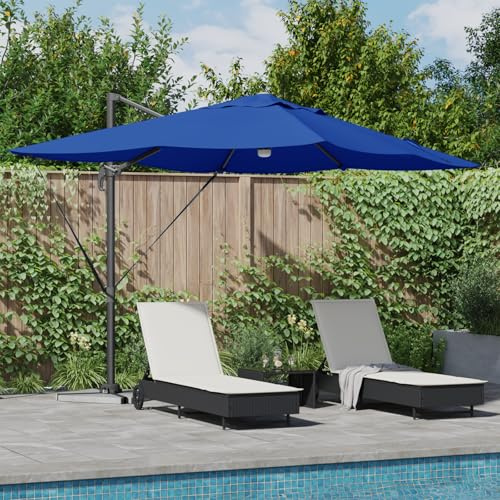 Générique Parasol déporté Bleu Azur Housse en Polyester Grand,Parasols & voiles d'ombrage,23.46KG-42003364