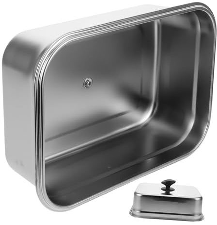 CAXUSD Couvercle Acier Inoxydable pour Plaque De Cuisson pour Fondre Fromage Cloche De Rectangulaire Cuisine Et Barbecue