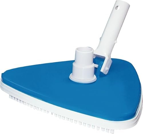 Poolreiniger, manuell, dreieckig, leicht, einfach zu bedienen, ergonomisches Design, inklusive Griff und effektiver Reinigungskopf.