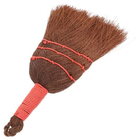 Gatuida Escoba de Fibra de para Escritorio Mango Corto Escoba Pequeña para Polvo Doméstico Cepillo de Limpieza Ligero y Compacto para Hogar y Coche Resistente con Diseño Colgante