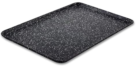 Scoville NEVERSTICK 31cm Baking Tray, Small Non Stick Oven Tray, 31cm x 20cm, Perfect for Smaller Portions, Easy to Clean, Oven Safe to 260°C, Dishwasher Safe, PFOA Free, Toughened Aluminium, Black
