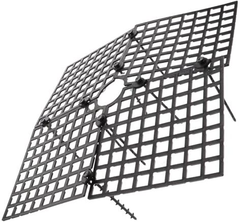 Homoyoyo Protector Cortable para Tierra de Macetas 3 Piezas Negro Mediano para Jardín y Hogar, Rejilla Protectora Antivuelco para Mascotas y Niños, Cubierta Resistente al Agua y Fácil