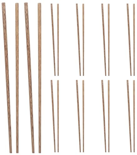 Ciieeo 20 pares de palillos largos de madera reutilizables - Palillos de cocina extra largos de 30 cm para cocinar fideos, freír, guisos, frituras y otros alimentos.