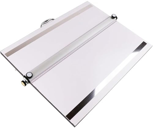 A2 Drawing Board-26.3 X 17.7,With Adjustable Clear Positioning Ruler and Magnetic Card Strip, Adjustable Lock,For Artists, Architects,Designers,Students & Professionals