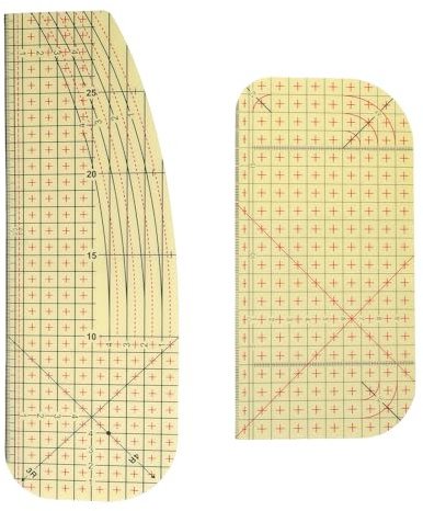 2 Pièces Règle à Repasser, Règle Patchwork Accessoire Couture Polyvalent, Règle Couture Semi-Transparente, Aide Ourlet pour Pantalons, Jupes et Manches, Couture Maison DIY (30 x 10 cm & 20 x 10 cm)