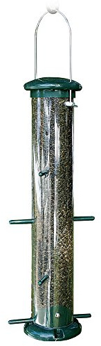 Woodlink NATUBE9 Audubon Plastic 8 Port Thistle Finch Feeder, Green, 15-Inch