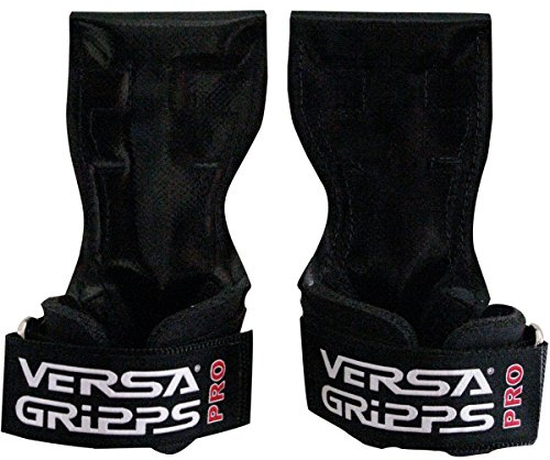 Versa Gripps Pro, Made in USA, Wrist Straps for Weightlifting Alternative, Best Training Accessory, SM, Black