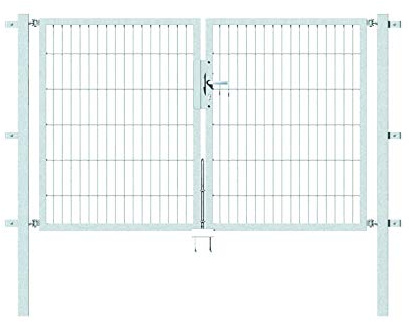 Alberts 647834 Doppeltor Flexo mit Zubehör | verschiedene Breiten und Höhen | feuerverzinkt | Breite 200 cm | Höhe 120 cm