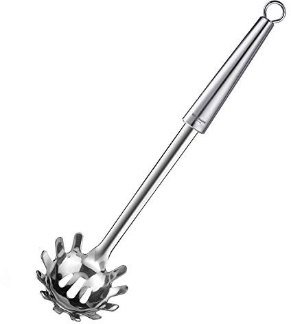 Westmark Spaghettilöffel/Pasta-Schöpflöffel, Länge: 32,5 cm, Rostfreier Edelstahl, Glory, Silber, 18552270