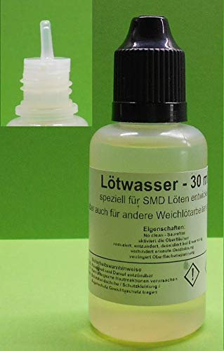 30 ml Lötwasser (FLUX), Flussmittel speziell für SMD hohe Industriequalität (no clean,säurefrei) Weichlöten