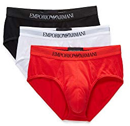 Emporio Armani Herren Cotton Pure Cotton 3-Pack Brief Briefs (3er Pack)