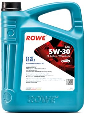 ROWE - 5 + 1 Liter HIGHTEC SYNT RS DLS SAE 5W-30 Motorenöl - PKW Motoröl für Modelle mit Abgasnachbehandlung und Turboaufladung