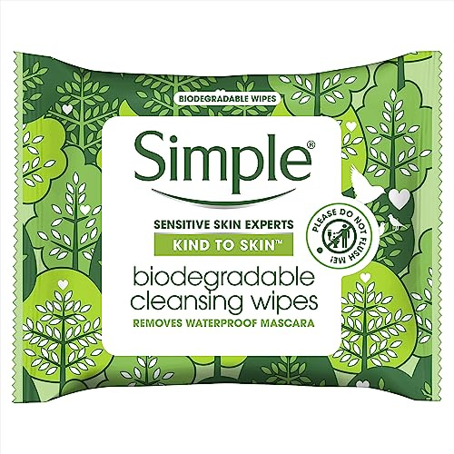 Simple Biodegradable Cleansing Wipes 20 Sheets (Pack of 3)