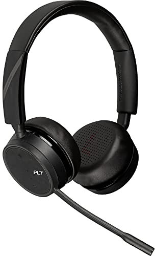 Plantronics – Voyager 4220 UC USB-A Headset (Poly) – Stereo Bluetooth-Kopfhörer mit Bügel-Mikrofon und Noise-Cancelling – Anschluss an PC, Mac und Mobiltelefon – Kompatibel mit Teams, Zoom & mehr